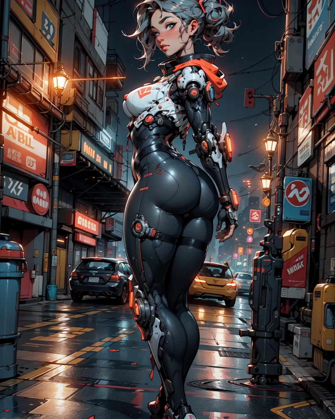 [ grimes in medieval cyberpunk armor ]! holding a [ sword in her hand ]! looking out into the [ futuristic cyberpunk city ]!, digital art! style, trending on [ artstation ]!, 4 k, cgsociety contest winner, award winning, neon! lighting, neon subsurface scattering!!, intricate, detailed, volumetric lighting!, face the viewer,

standing and with a big ass, big and voluptuous breasts, sensual and erotic, front view, with a large and erotic sex,nud, full body, front view