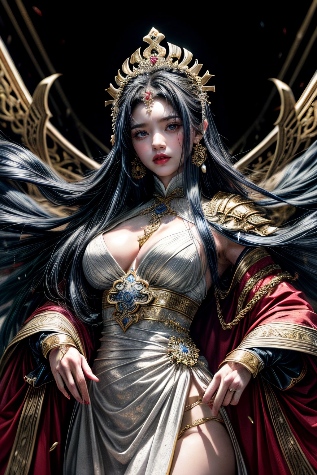 IdentityMerge(masterpiece, top quality, best quality, official art, beautiful and aesthetic)16K, HD, mastepiece, detailed background

In the realm of an ancient empire, there exists a woman of captivating strength and allure – the Samurai Empress. With her really dark blue hair flowing like a midnight river, she exudes an aura of enigmatic power. Clad in intricately detailed attire that reflects her regal status, she stands as a symbol of elegance and authority.

Despite her fierce warrior spirit, the Empress possesses a nurturing warmth that earned her the title of "MILF Girl" among her loyal subjects. Beneath her battle-hardened exterior lies a heart that beats not only for her kingdom but also for the people she protects.

Her journey is deeply rooted in tradition, steeped in the mystique of ancient Chinese customs and culture. As the echoes of the past guide her path, the Empress leads with a wisdom that surpasses her years, making her a formidable and respected ruler.

In the realm of the Samurai Empress, the clash of swords meets the embrace of compassion, and the essence of a powerful woman emerges against a backdrop of rich traditions and timeless elegance.