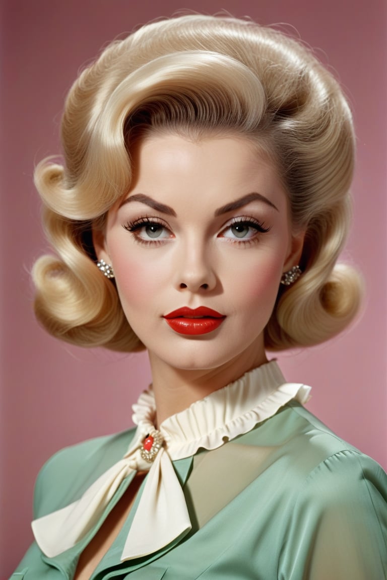 a pin up girl in 1960s fashion,  detailed face,  long eyelashes by Takatsu on Tensor.Art