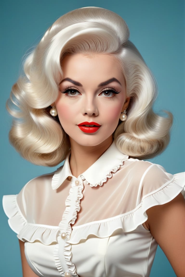 Best quality,  a beautiful pinup-girl posing for photo shot,  1960s fashion by Takatsu on Tensor.Art