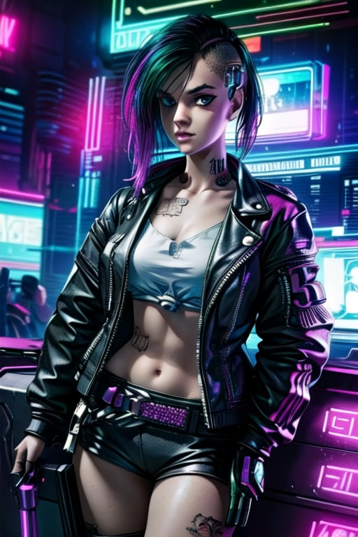 cyberpunk, neon lights