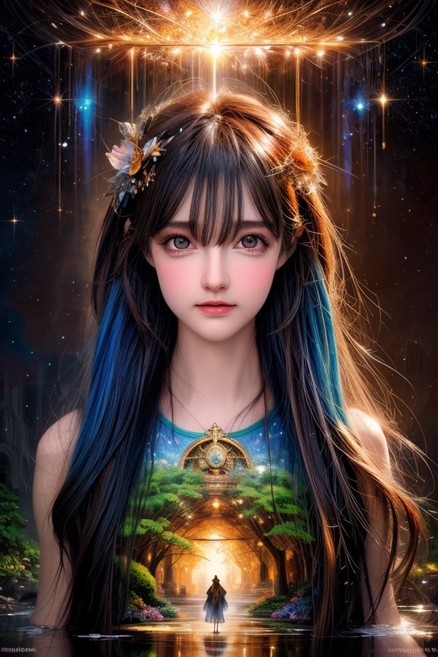 1girl,  long hair, gorgeous angel, in the treean ultra hd detailed painting,digital art, Jean-Baptiste Monge style, bright, beautiful  , splash,  , Glittering , cute and adorable,  filigree,  , rim lighting, lights, extremely ,  magic, surreal, fantasy, digital art, , wlop, artgerm and james jean, , centered, symmetry, painted, intricate, volumetric lighting, beautiful, rich deep colors masterpiece, sharp focus, ultra detailed, in the style of dan mumford and marc simonetti, astrophotography,DonMDj1nnM4g1cXL ,High detailed ,midjourney