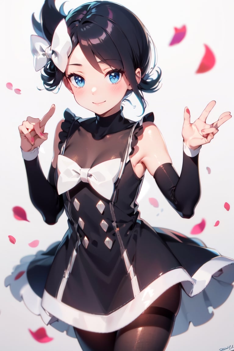 Marley_PKM,  ? highres 4687517Tag? 1girl 5857101? bare shoulders 860004? black dress 164079? black hair 1434337? black pan...