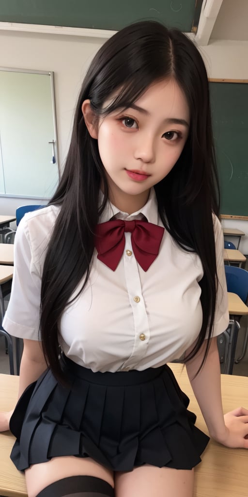 realistic,  1girl,  long black hair by user_617597816193256149 on Tensor.Art