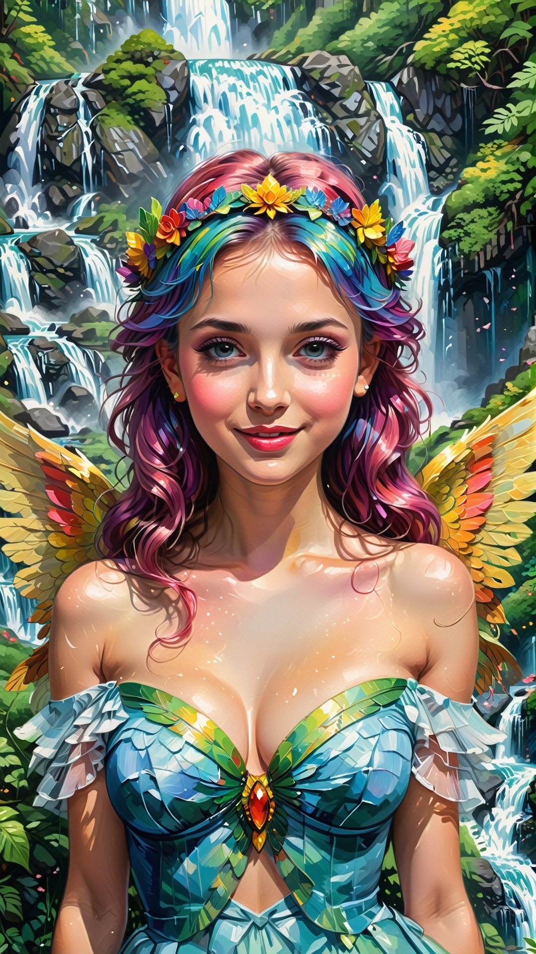 oil-painting,  a beautiful princess woman with rosy cheeks,  smirk by Miguel on Tensor.Art
