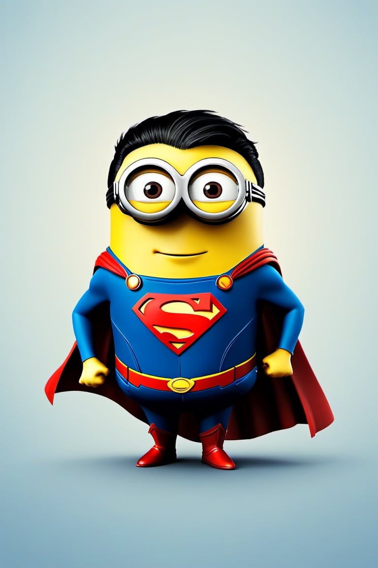 superman minion,aw0k euphoric style,Leonardo style 