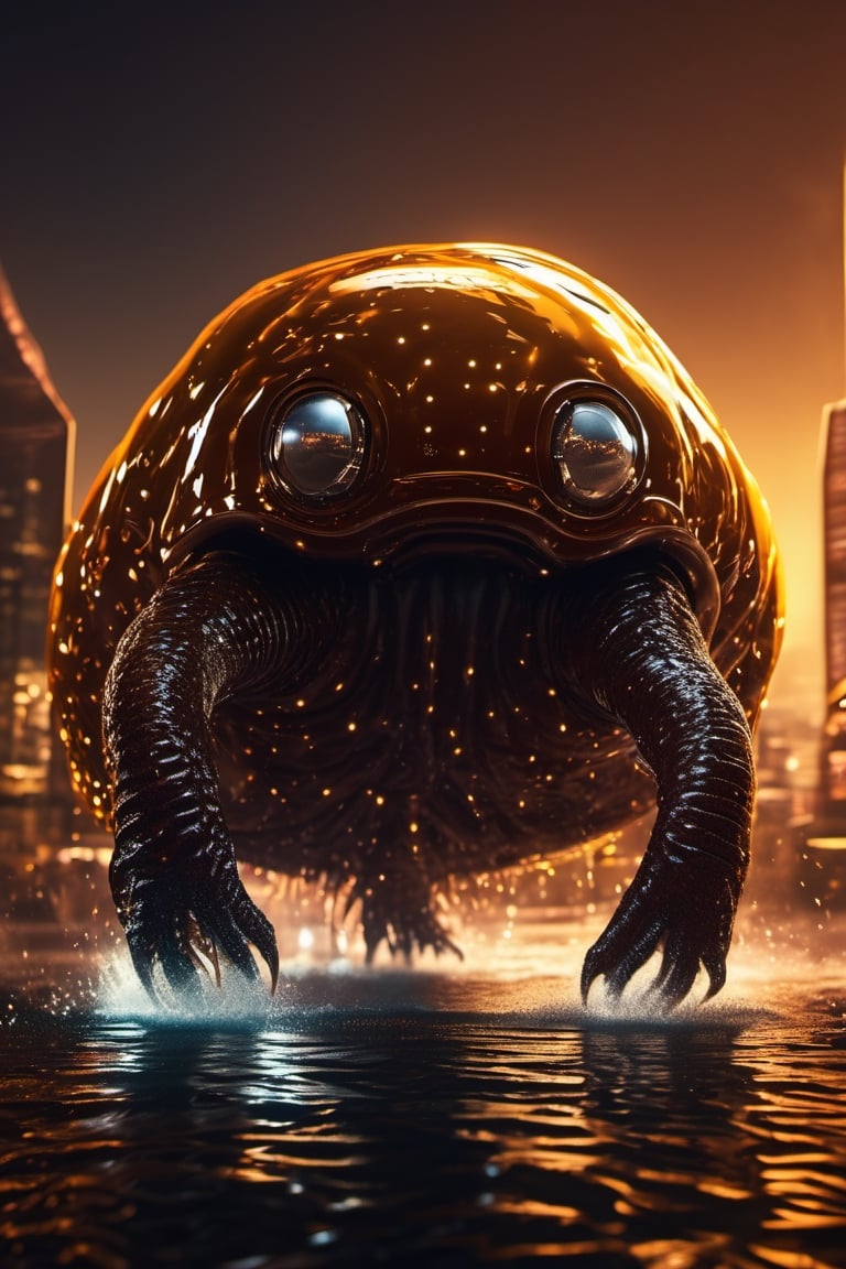 Photograph of a hyper detailed anthropomorphic blob creature,  frolicking,  Astropunk by shahan_ai on Tensor.Art