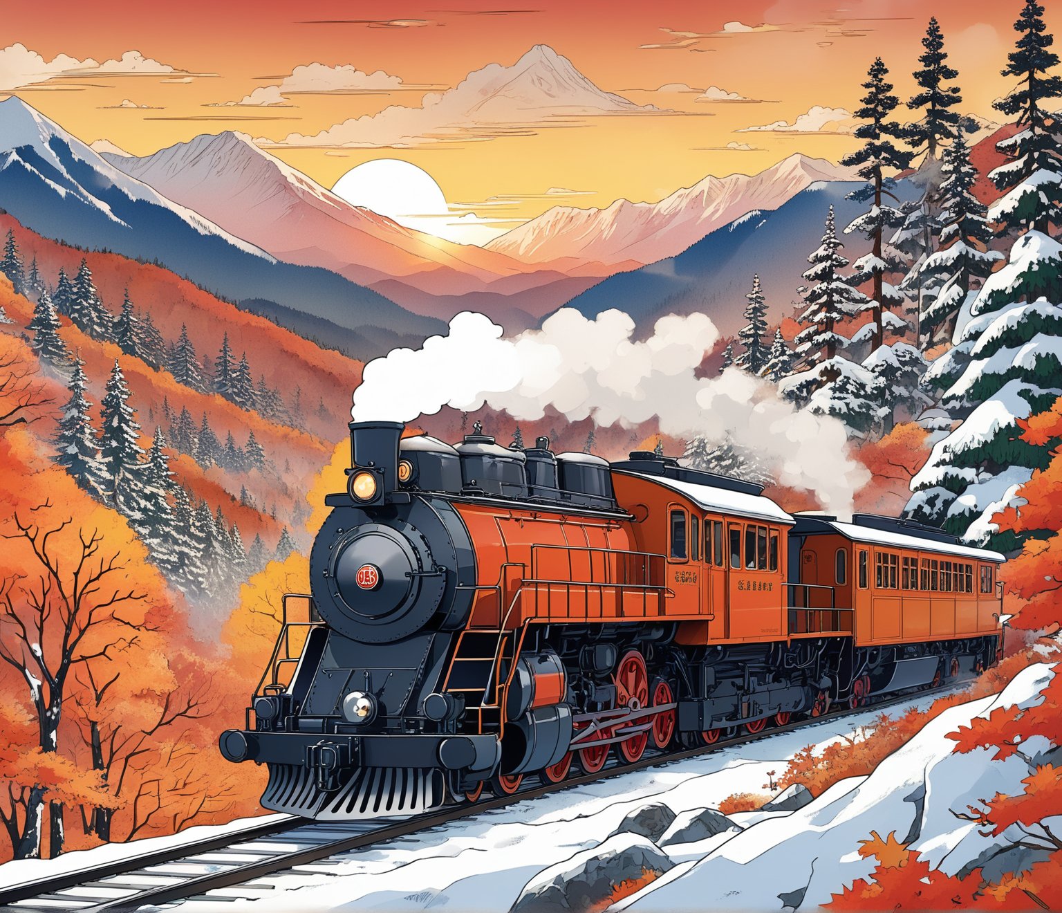 Best time for train travel 😄 | image created by Max AI | Tensor.Art