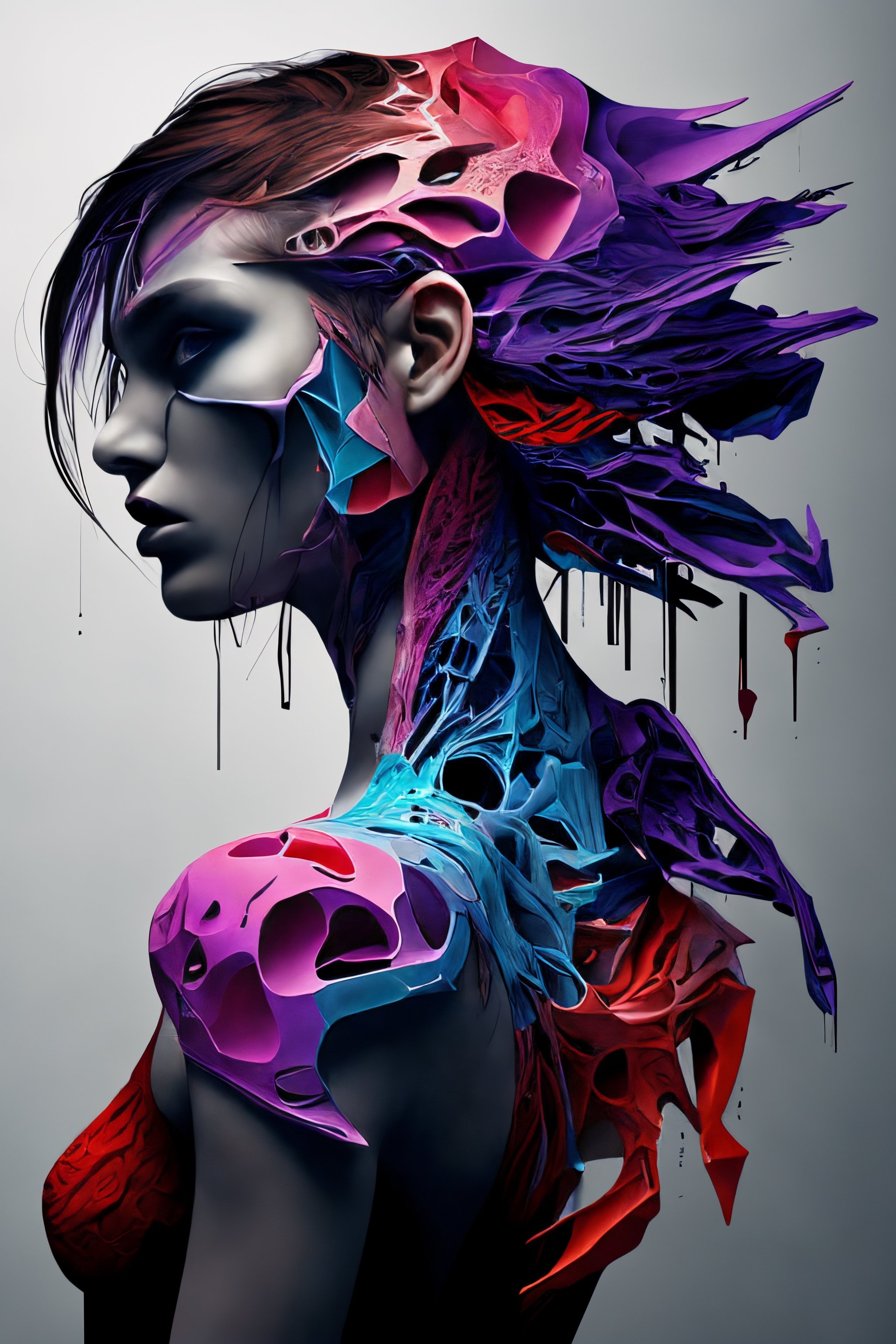 1girl,  complex colors,  complex shapes by La Leche on Tensor.Art