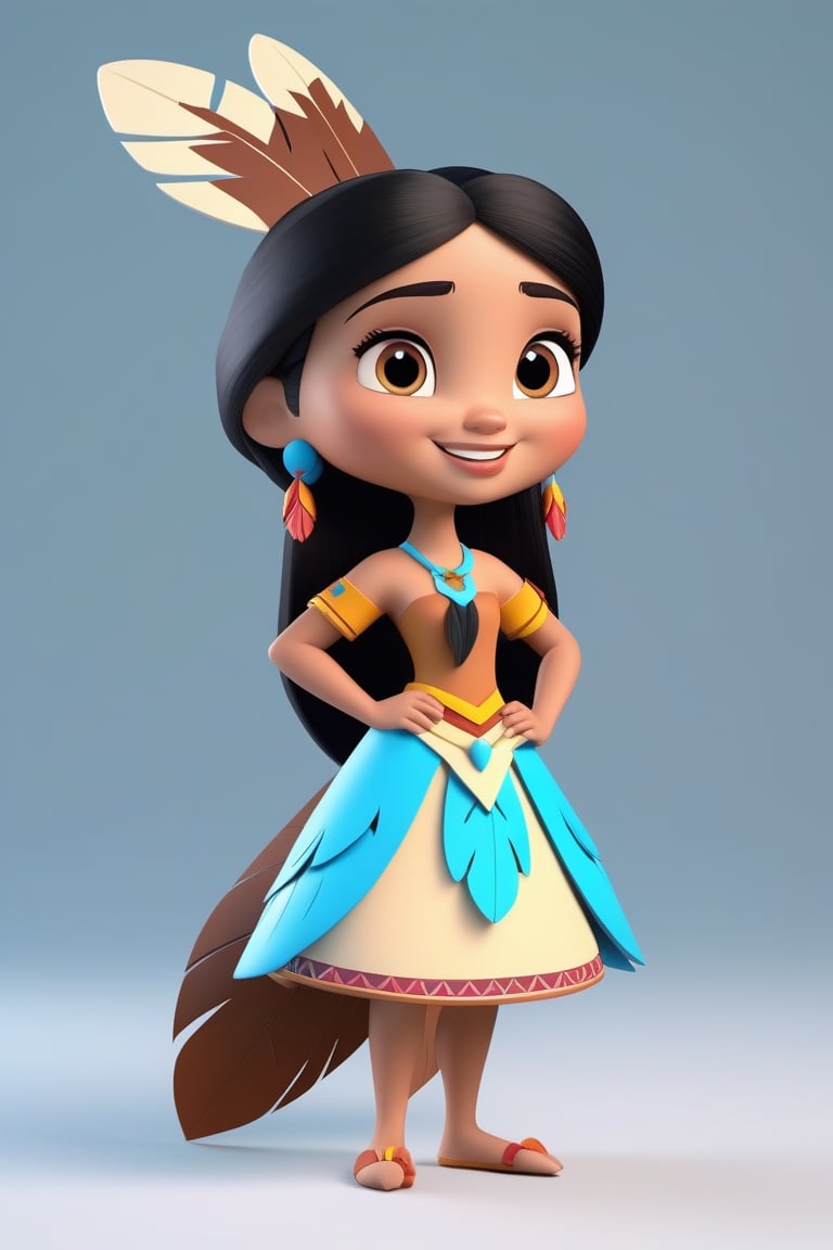 Adorable 3D Character,  Pocahontas,  3D render by lartista on Tensor.Art