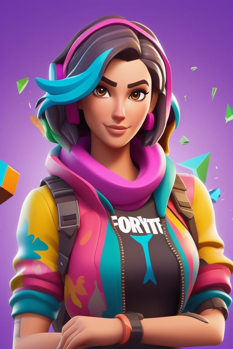 Fortnite Art Style,  a woman,  3D cartoon by lartista on Tensor.Art