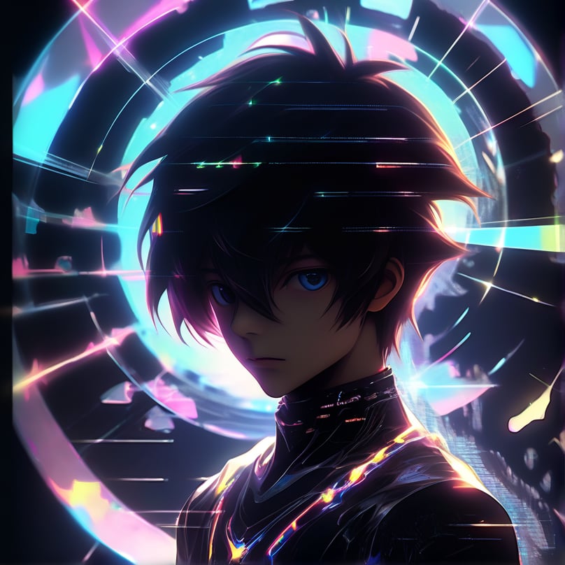 1boy male man solo Hologram boy | Anime