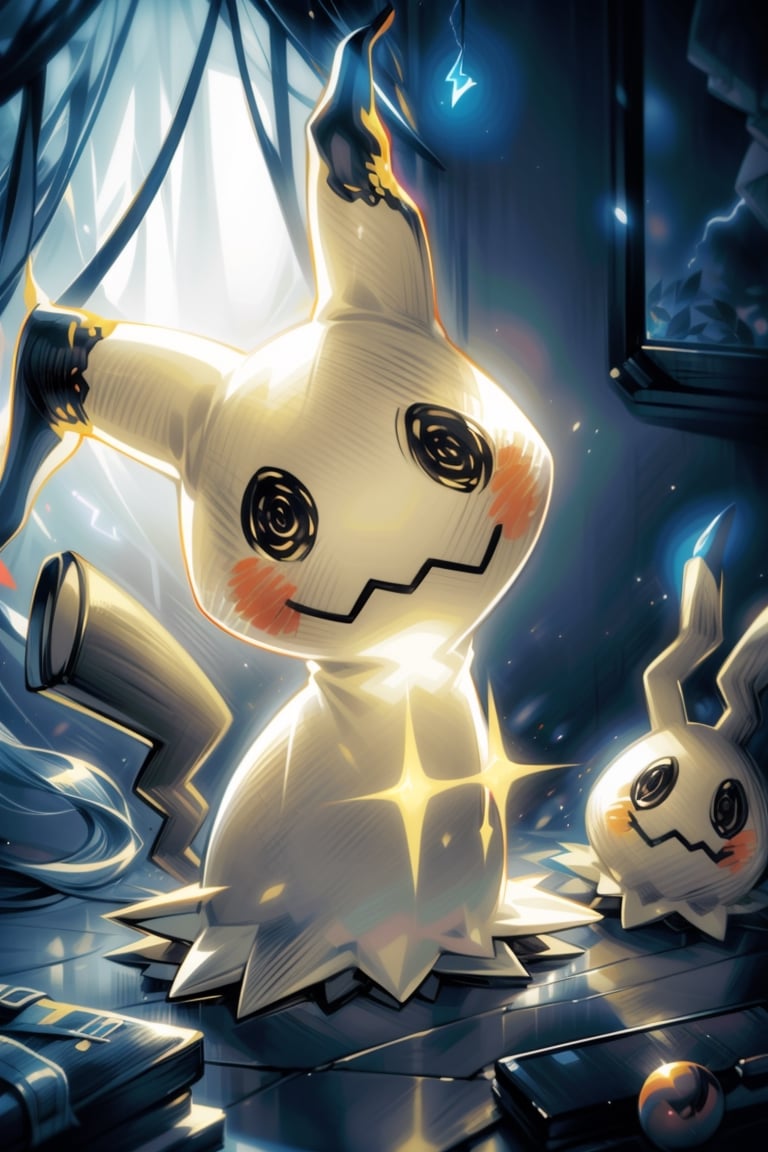 (masterpiece, best quality, extremely detailed, intricately detailed, photo-realistic), chiaroscuro lighting, ray tracing, polished, intricately detailed, high resolution, volumetric lightning, Mimikyu_Pokemon, no humans,Mimikyu_Pokemon