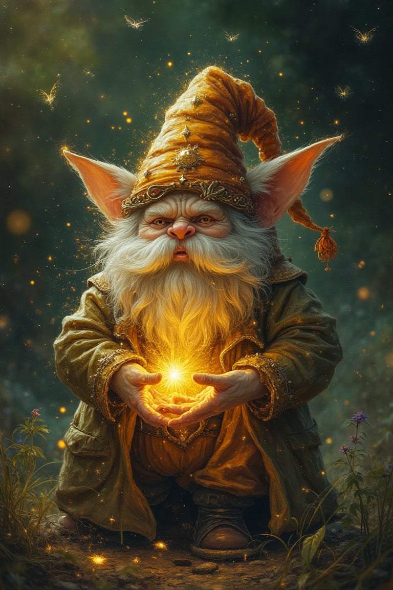 Oil painted fantasy gnome,  hyper-detailed,  hyper-focused by carolmag on Tensor.Art