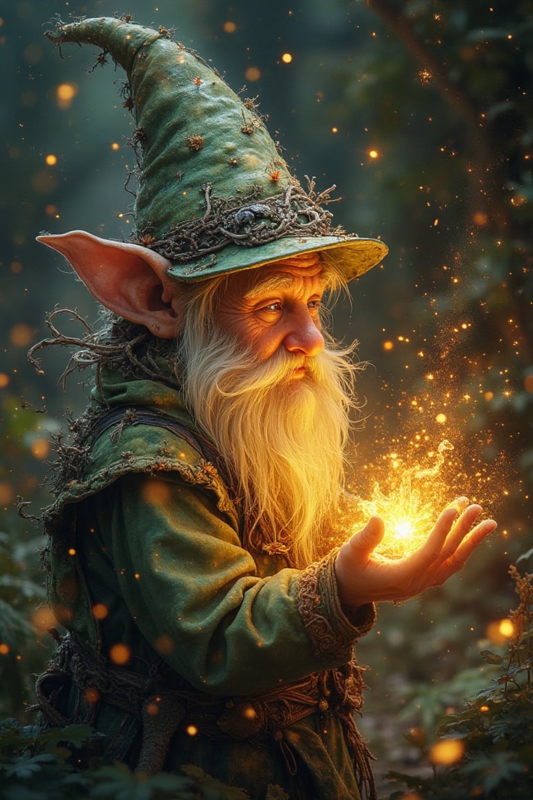Oil painted fantasy gnome,  hyper-detailed,  hyper-focused by carolmag on Tensor.Art
