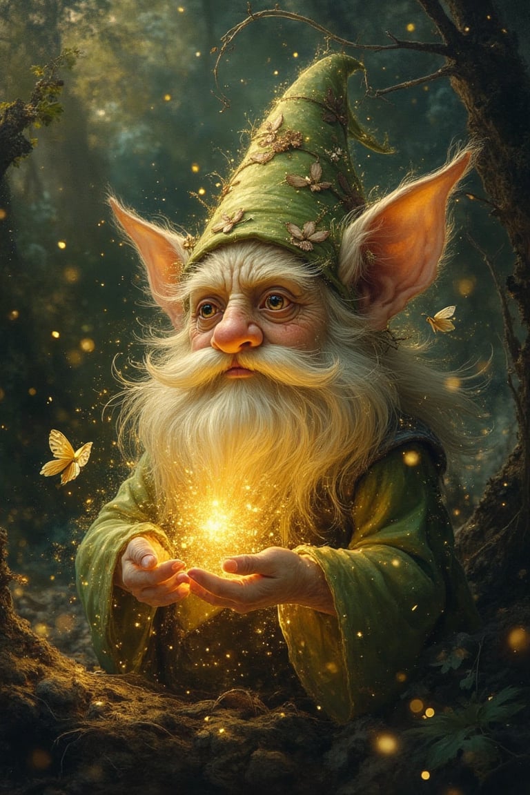 Oil painted fantasy surrealist gnome,  hyper-detailed,  hyper-focused by carolmag on Tensor.Art