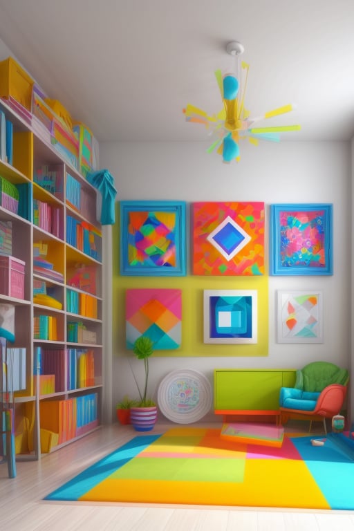 3D, Geometric Abstract Art, puzzle, ,nursery school