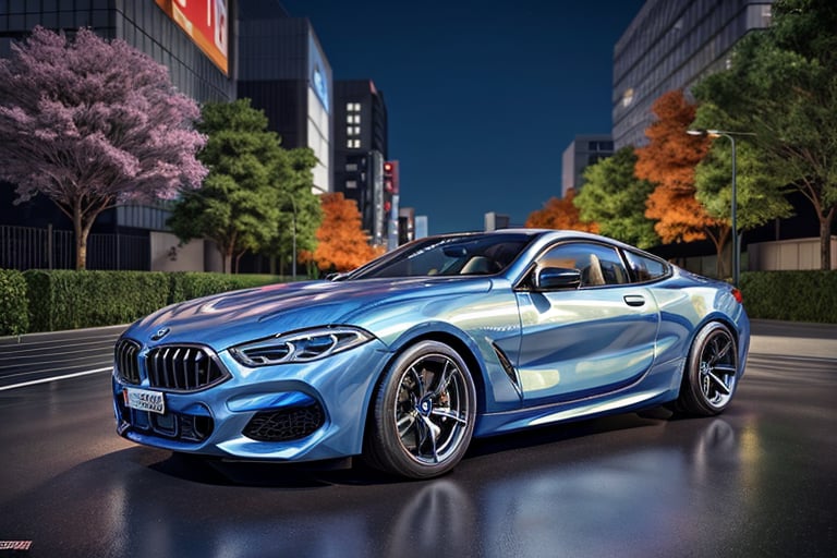 next generation futuristic BMW 8 car,  sharp design,  chrome color by Neo on Tensor.Art