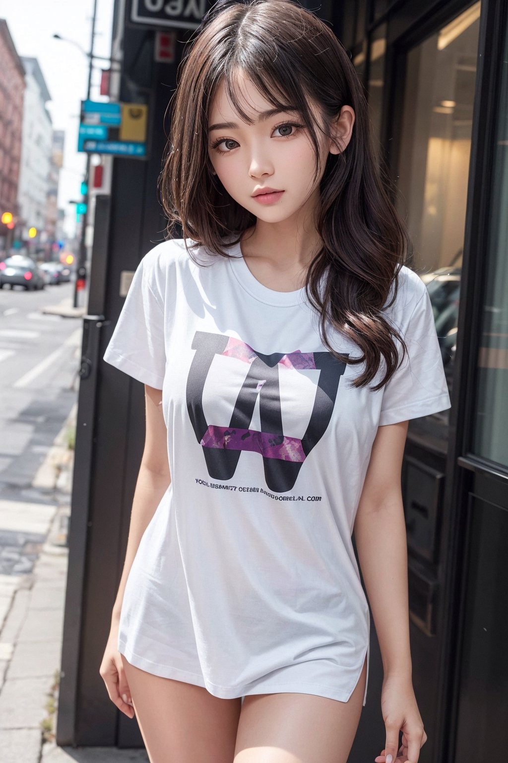 ultra detailed,  very cute girl,  wearing a t shirt by sheesh on Tensor.Art
