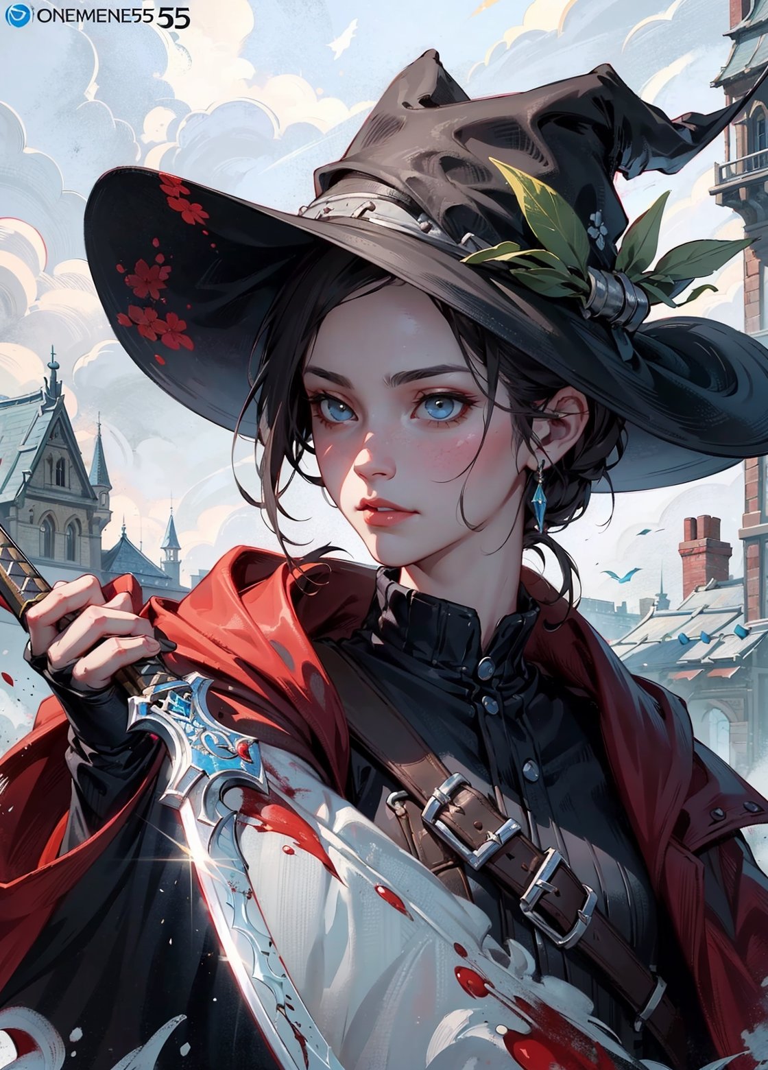 a close up of a person in a hat holding a sword, portrait of a vigilante, masamune, gunslinger, sage ( valorant ), portrait of apex legends, game cover, the gunslinger, unreal 5. rpg portrait, omen from valorant, valorant character, portrait of a bloodborne hunter, western gunslinger