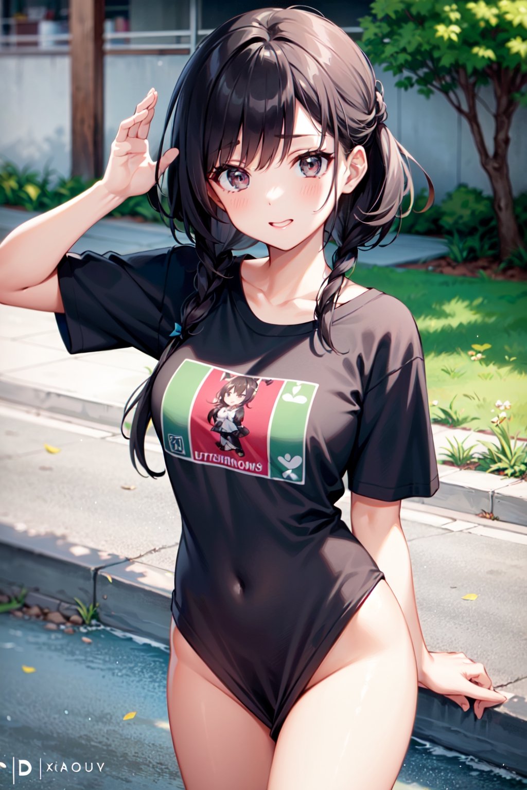 ultra detailed,  very cute girl,  wearing a t shirt by sheesh on Tensor.Art