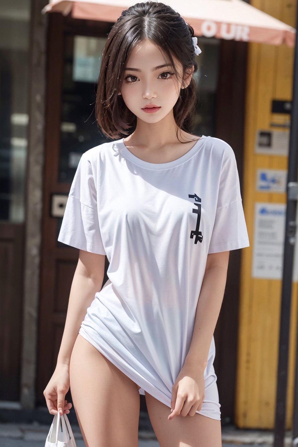 ultra detailed,  very cute girl,  wearing a t shirt by sheesh on Tensor.Art