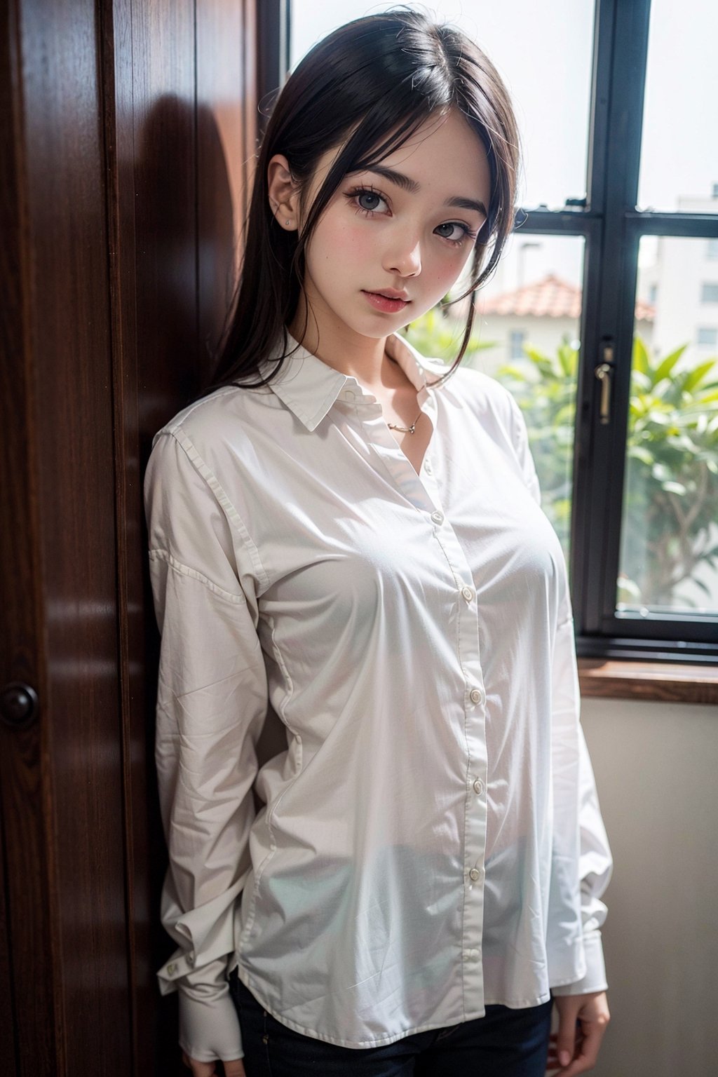 ultra detailed,  very cute girl,  naked shirt by sheesh on Tensor.Art