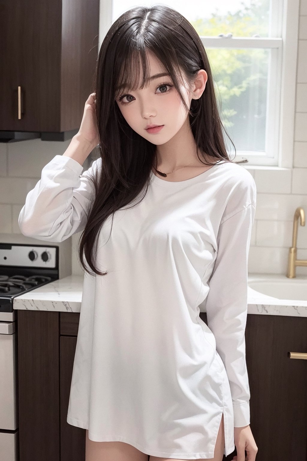 ultra detailed,  very cute girl,  neked shirt by sheesh on Tensor.Art