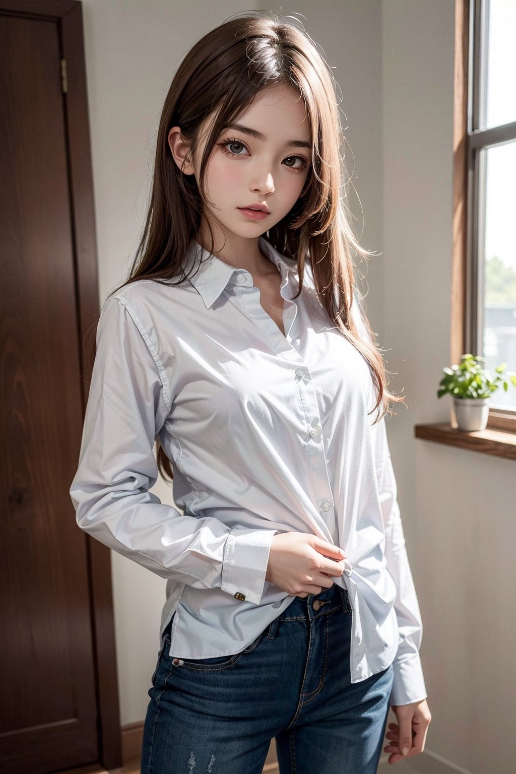 ultra detailed,  very cute girl,  naked shirt by sheesh on Tensor.Art