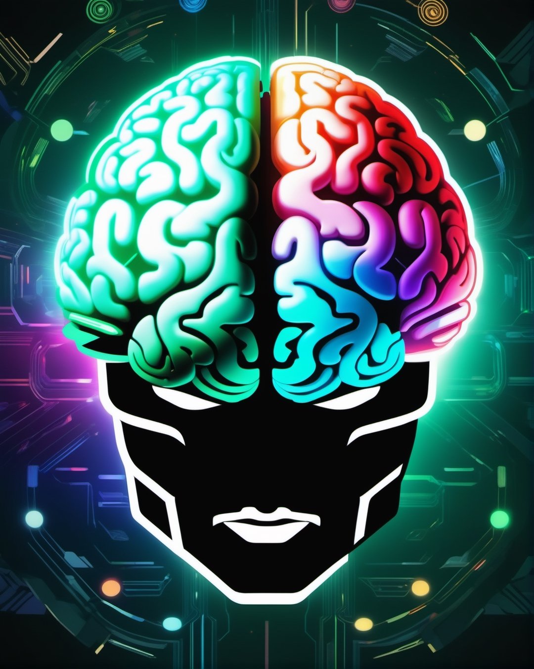 (Masterpiece),  An image of a brain that is divided into two parts,  a logical one and a creative one,  representing the intellect and duality of the Gemini, the image is 8k quality,detailmaster2,DonMCyb3rSp4c3XL,ladyshadow,Sci-fi 