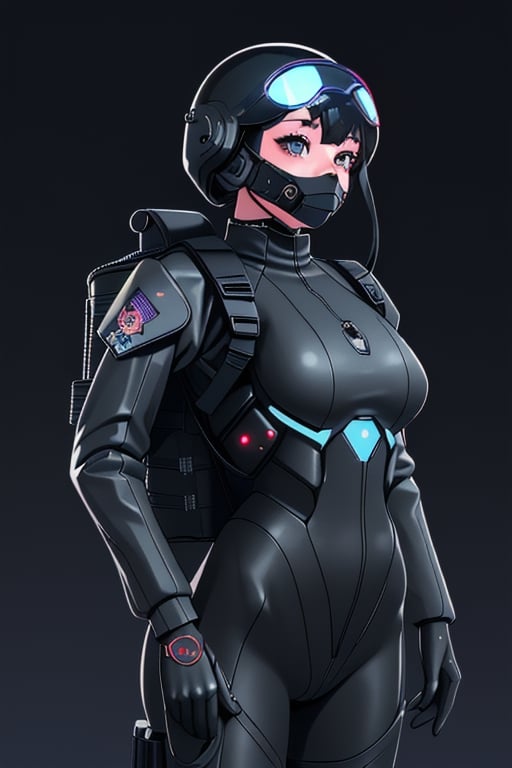 cyber_girl,  police_uniform,  exoskeleton by Goblinius on Tensor.Art