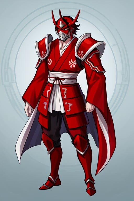 Male, Red Samurai Armor