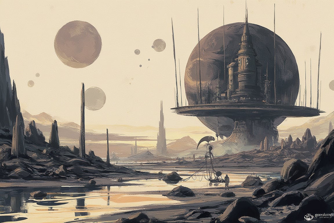 aesthetic,  A fascinating and mysterious digital illustration depicts a strange and surreal sight: abstract art of Geometr...