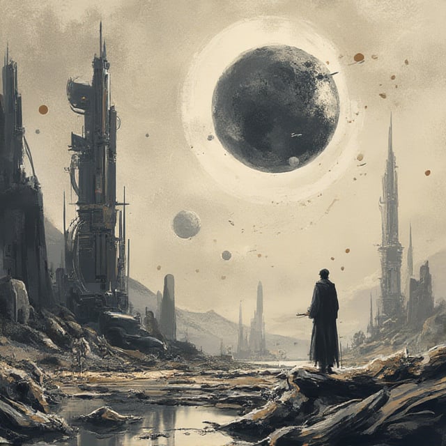 aesthetic,  A fascinating and mysterious digital illustration depicts a strange and surreal sight: abstract art of Geometr...
