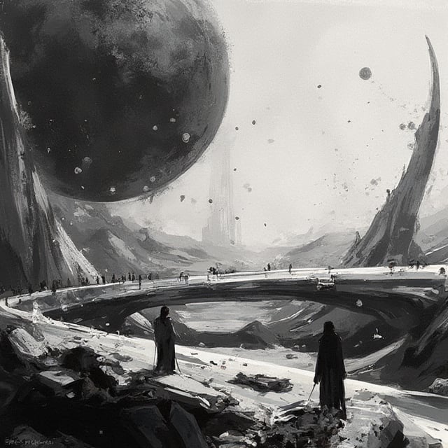aesthetic,  A fascinating and mysterious digital illustration depicts a strange and surreal sight: abstract art of Geometr...
