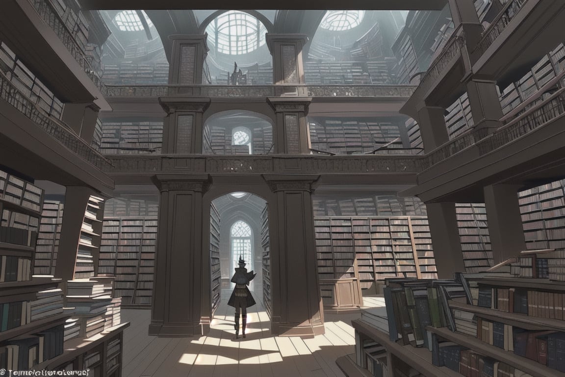 The Labyrinthine Library: A library with an ever-shifting layout, its shelves filled with arcane texts and tomes.