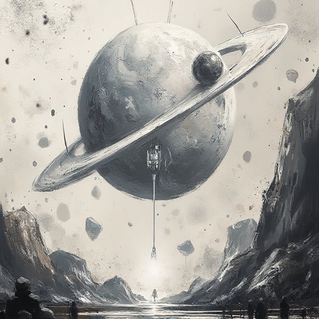 aesthetic,  A fascinating and mysterious digital illustration depicts a strange and surreal sight: abstract art of Geometr...