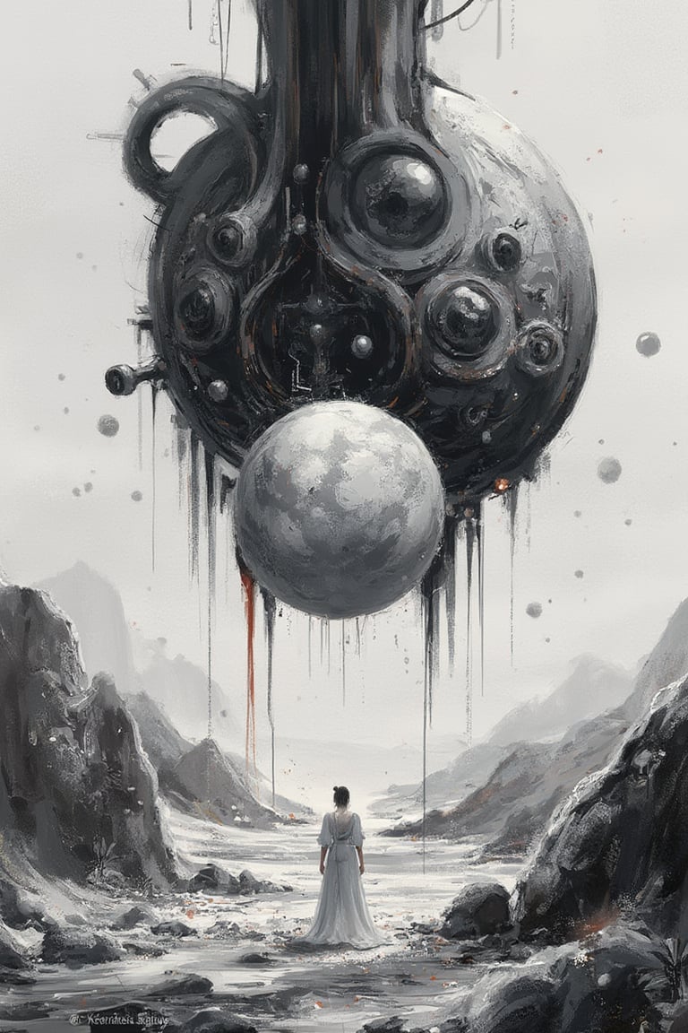 aesthetic,  A fascinating and mysterious digital illustration depicts a strange and surreal sight: abstract art of Geometr...