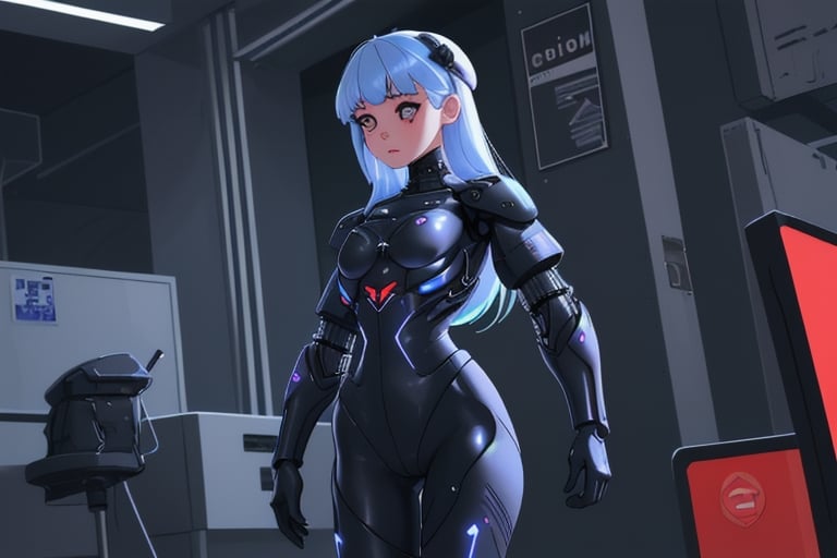cyber_girl,  police_uniform,  exoskeleton by Goblinius on Tensor.Art