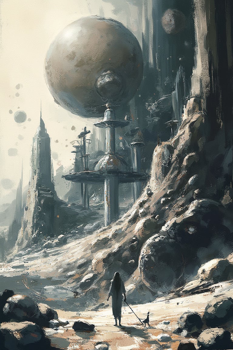aesthetic,  A fascinating and mysterious digital illustration depicts a strange and surreal sight: abstract art of Geometr...