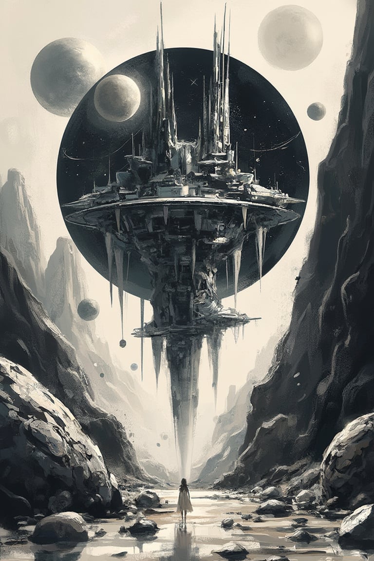 aesthetic,  A fascinating and mysterious digital illustration depicts a strange and surreal sight: abstract art of Geometr...