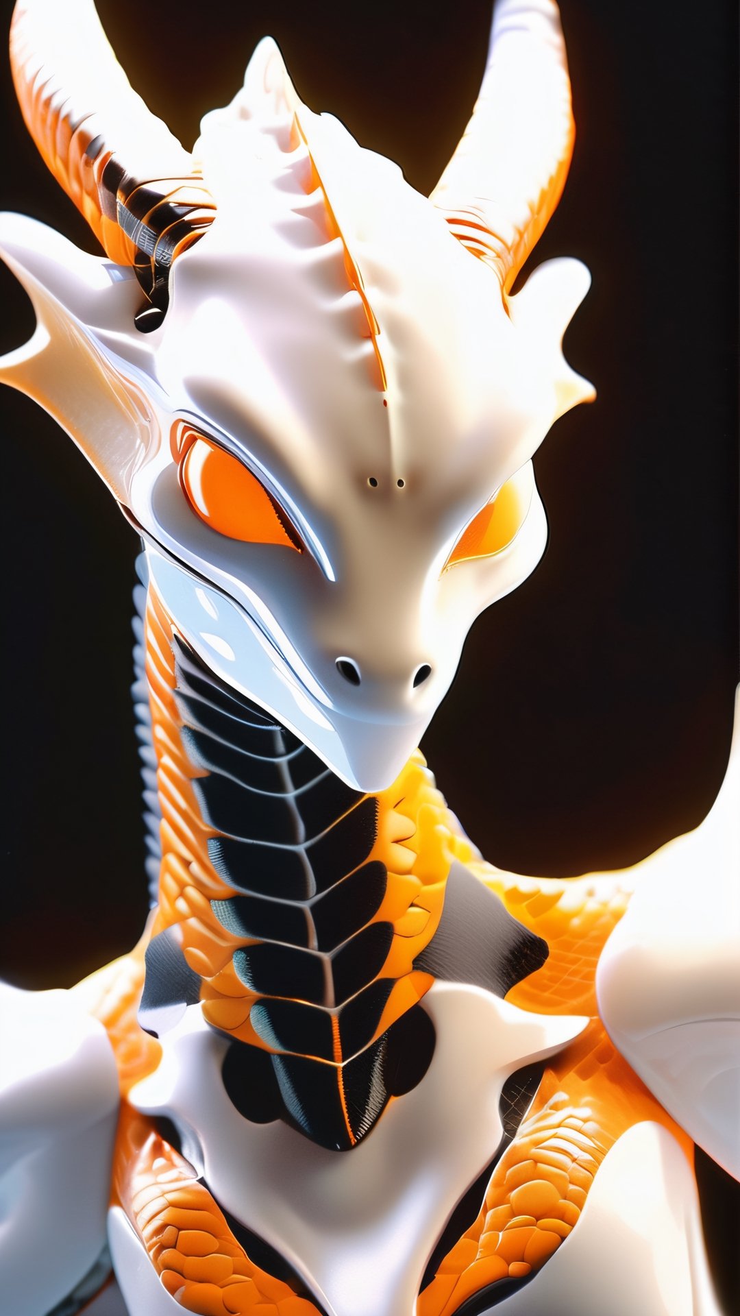 soft porcelain skin,  beautiful alien dragon,  biomechanical cyborg by artmozai on Tensor.Art