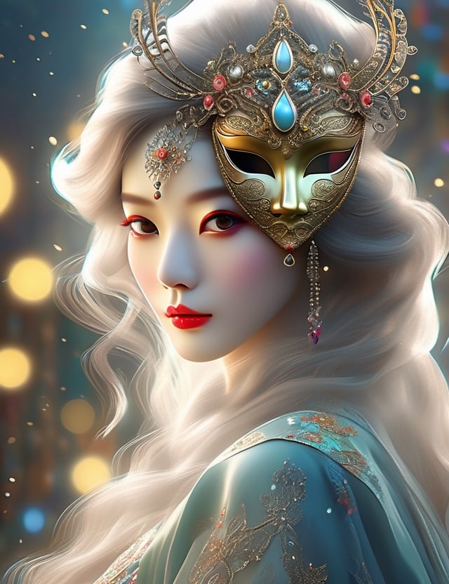 a cute korean large-eyed girl,  slender and small face,  very glossy and gleam skin by artmozai on Tensor.Art