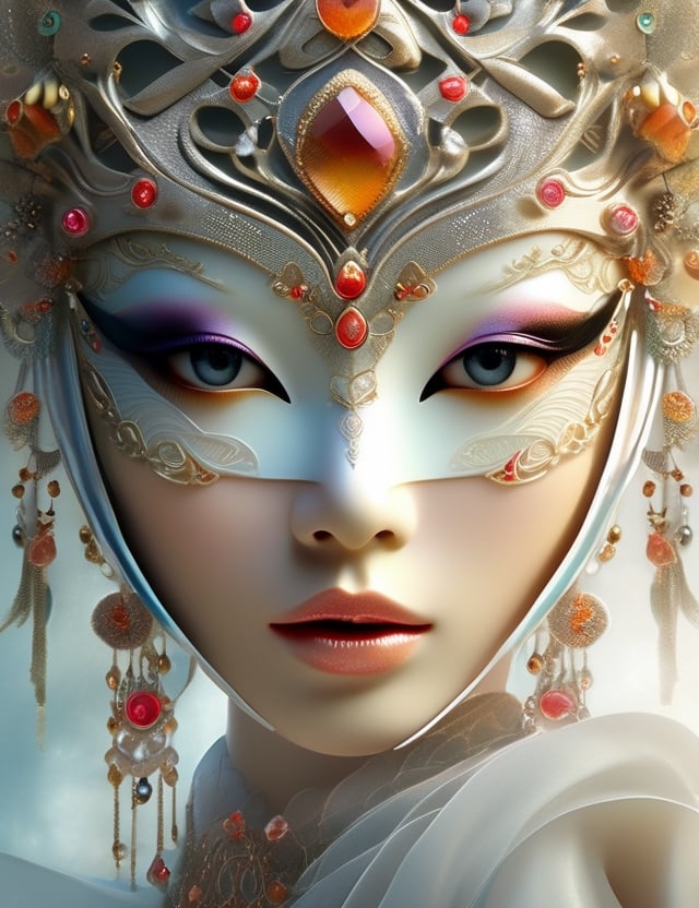 a cute korean large-eyed girl,  slender and small face,  very glossy and gleam skin by artmozai on Tensor.Art