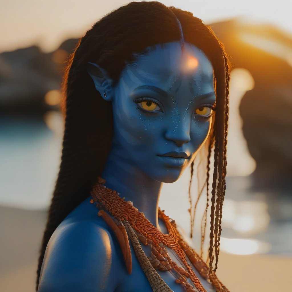 A portrait of omaticaya as Rihanna,  front view ,  sunset by InfinitArt on Tensor.Art