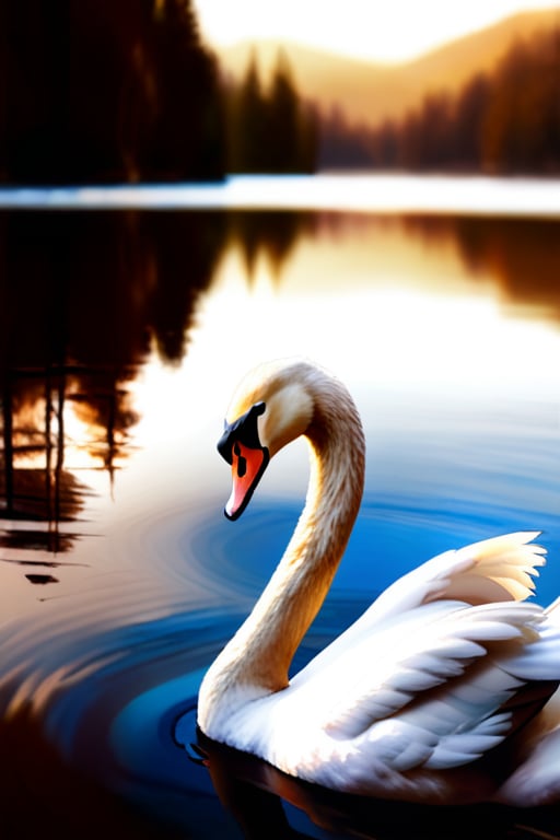 animal,swan,lake