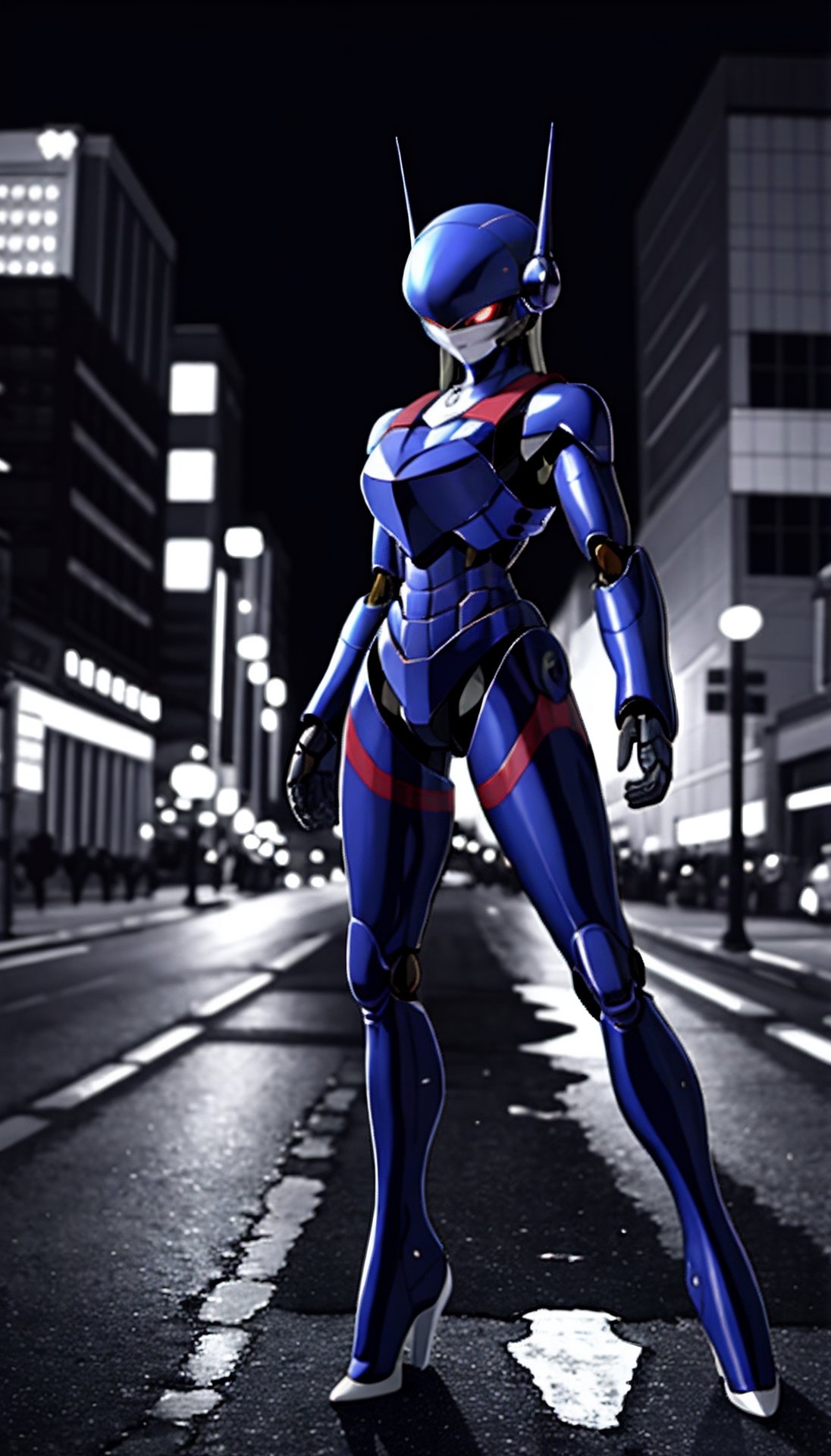 (best quality, masterpiece:1.2),ultra detailed,(photo realistic:1.4),solo,cute girl,hard_suit,night city,multi_effects