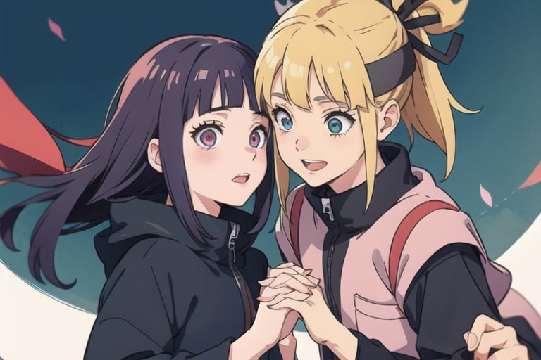 naruto woman with hinata holding hands