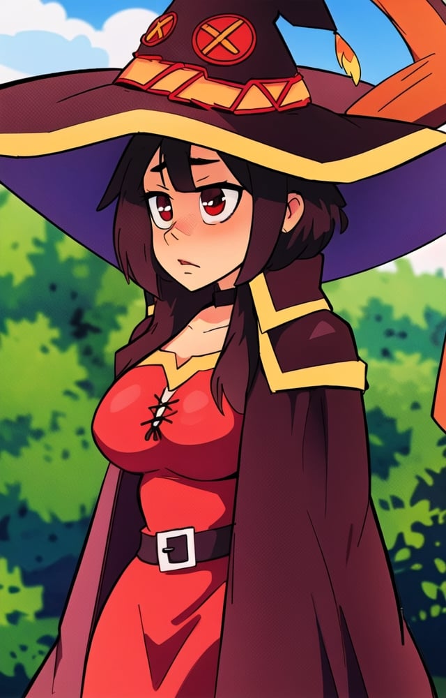 witch, big_boobs ,Megu-KJ, Megu hat, megu dress, megu cape,SAM YANG