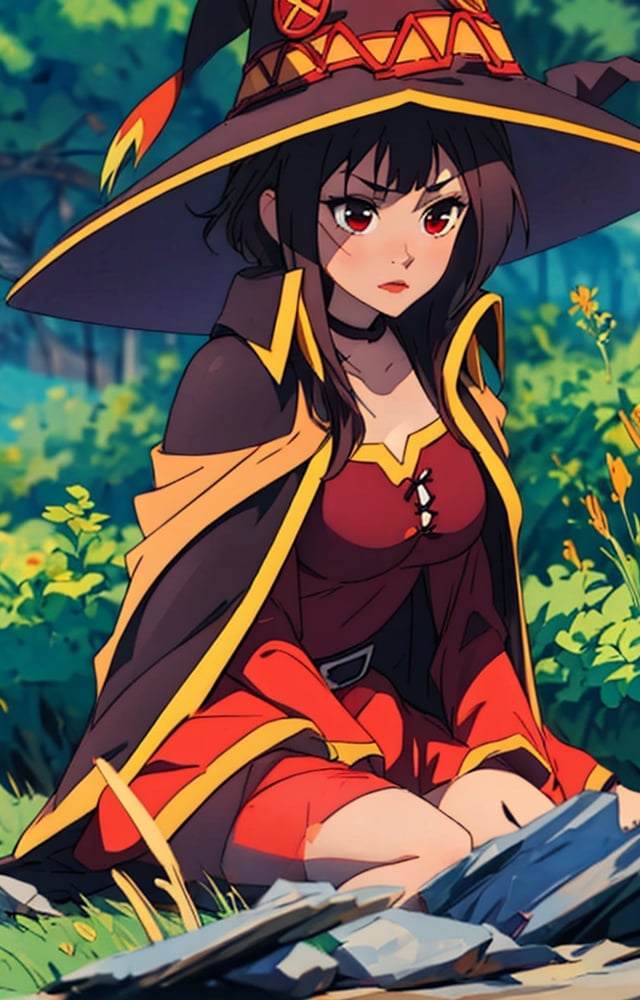 witch, big_boobs ,Megu-KJ, Megu hat, megu dress, megu cape,SAM YANG